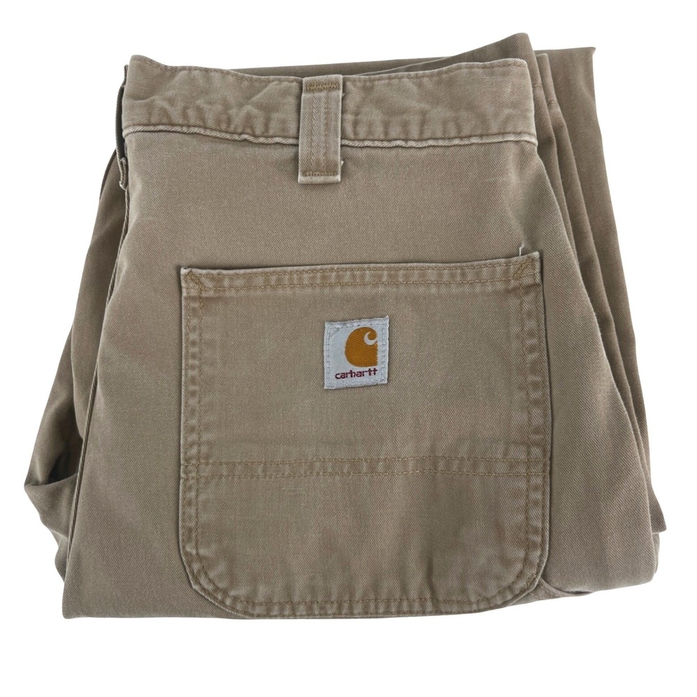 Carhartt Mens‎ Relaxed Fit Carpenter Pants Size Dark Khaki 30x31 Work Utility